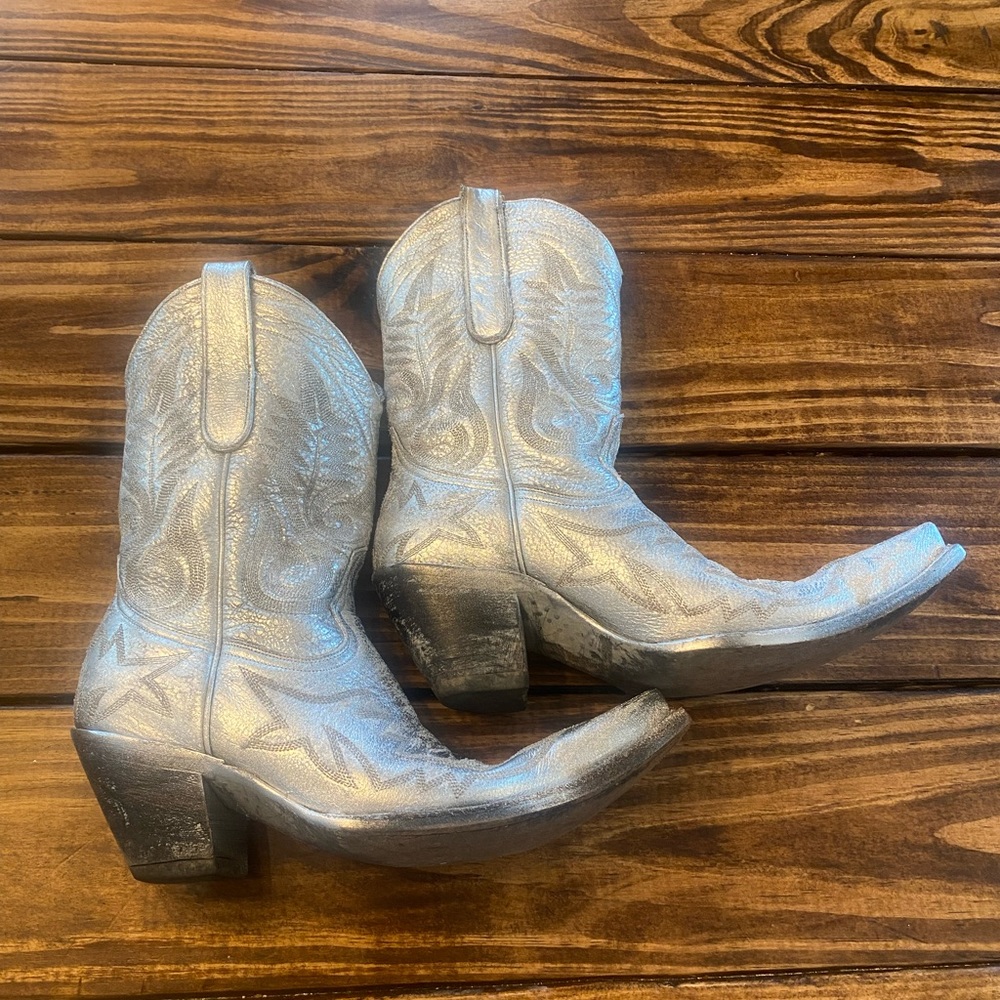 Old Gringo Silver Distressed Cowboy Boots!!! - Picture 7 of 10